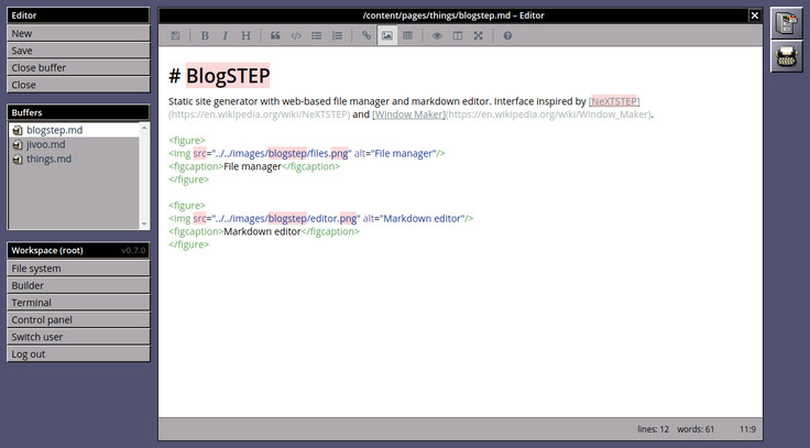 Markdown editor